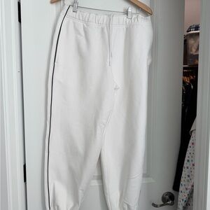 Athleta Forever Fleece High Rise Piping Joggers